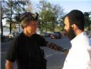 A Religious Moment with Aid Volunteer